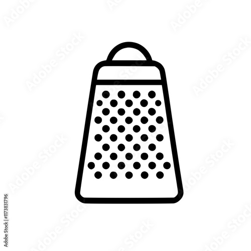 Stylized black grater icon