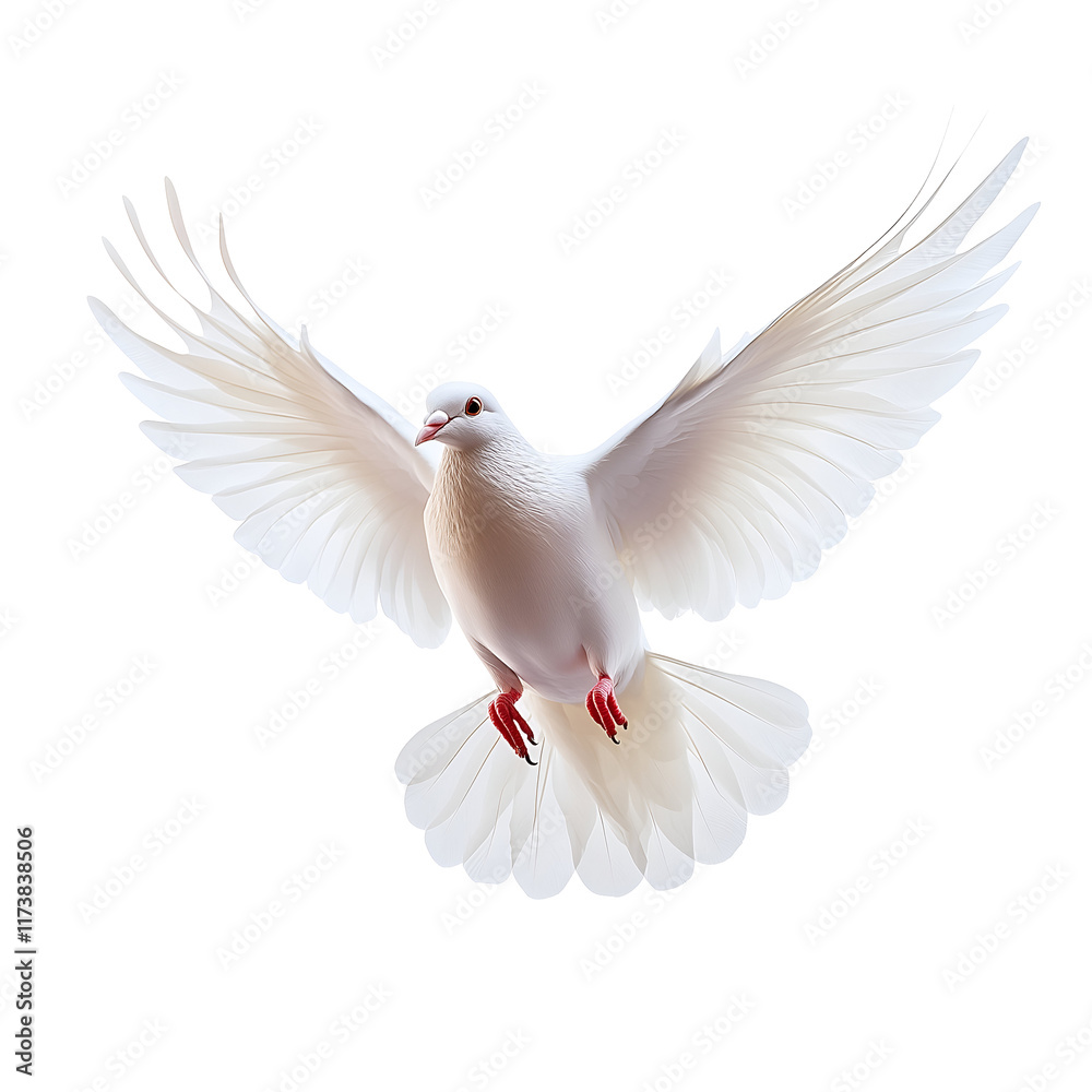 Fototapeta premium White dove flying.