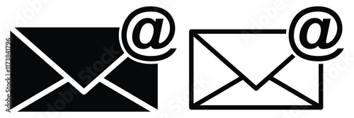Gmail icon, Mail, Email icon vector design. Mail symbol editable illustration clipart design. Gmail Logo Icon, Outline Gmail Icon Design. Design eps 10