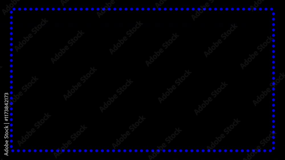 Video with alpha channel alpha channel dot frame changing colour in motion. Concept: Resources, graphics, alpha channel, dot frame.