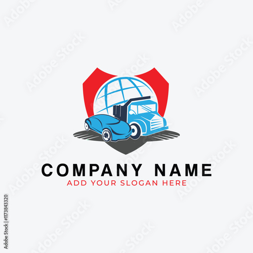 car repairing logo design vector photo