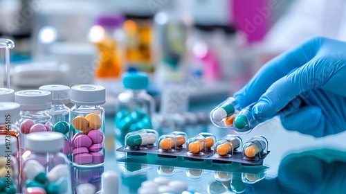 Infographic on Pharmacology with a focus on important facts and practical applications--ar 16:9