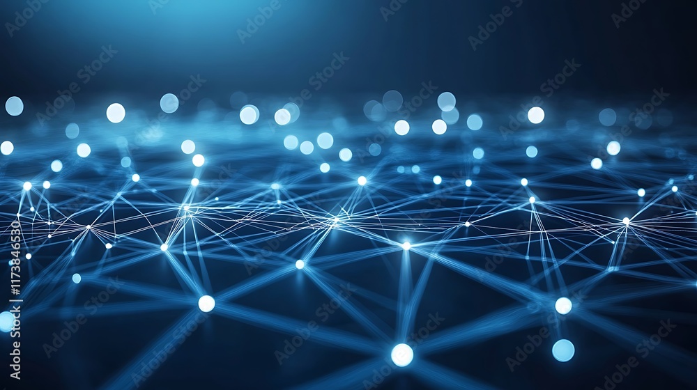 Fototapeta premium Abstract Network Connections Digital Technology Illustration