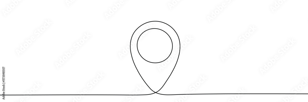 Map pin line background. One line drawing background. Continuous line drawing of GPS icon. Editable line. Map pin line background. One line drawing background. Continuous line drawing of GPS icon. Editable line.