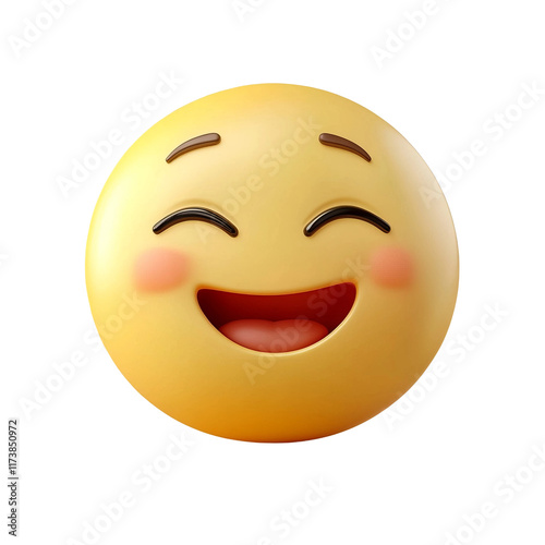 yellow smiley face emoji icon isolated on a white background