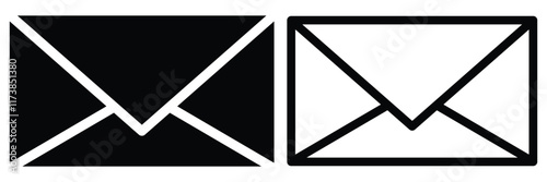 Gmail icon vector. Mail symbol editable illustration clipart design. Message mail icon sign vector. Gmail icon Thin outline art symbol. SMS icon set. New gmail, email. Dialog, chat. Eps 10