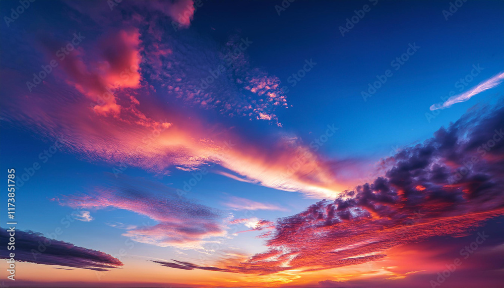 sunset sky with colorful clouds creating leading lines sunset sky with colorful clouds creating leading lines
