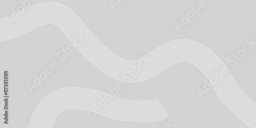 Abstract wave element for design. Digital frequency track equalizer. Stylized line white background with grey wavy lines