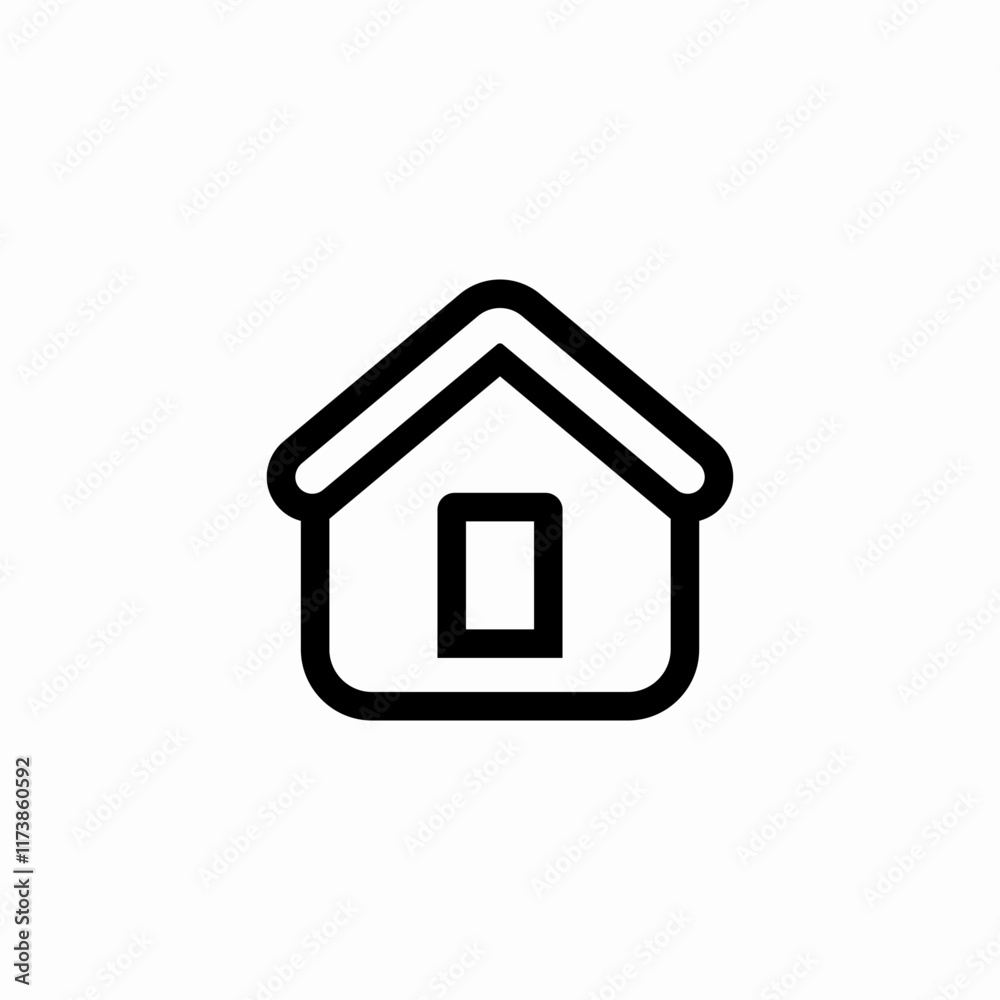 Home house residence building icon vector sign Home house residence building icon vector sign