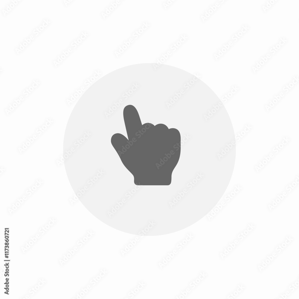 Touch gesture hand tap icon vector sign Touch gesture hand tap icon vector sign