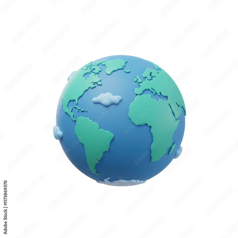 Planet 3D icon isolated on white background Planet 3D icon isolated on white background