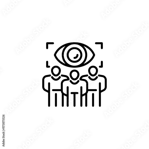 Vision Sharing line icon. Universal creative premium symbol. Vector sign icon logo template. Vector illustration