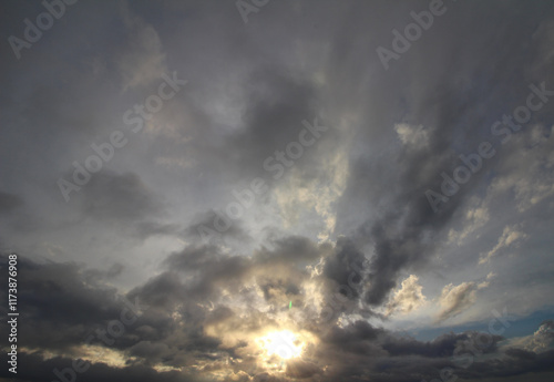Fototapeta Naklejka Na Ścianę i Meble -  clouds in the late afternoon. sky during the evening. sky at sunset.