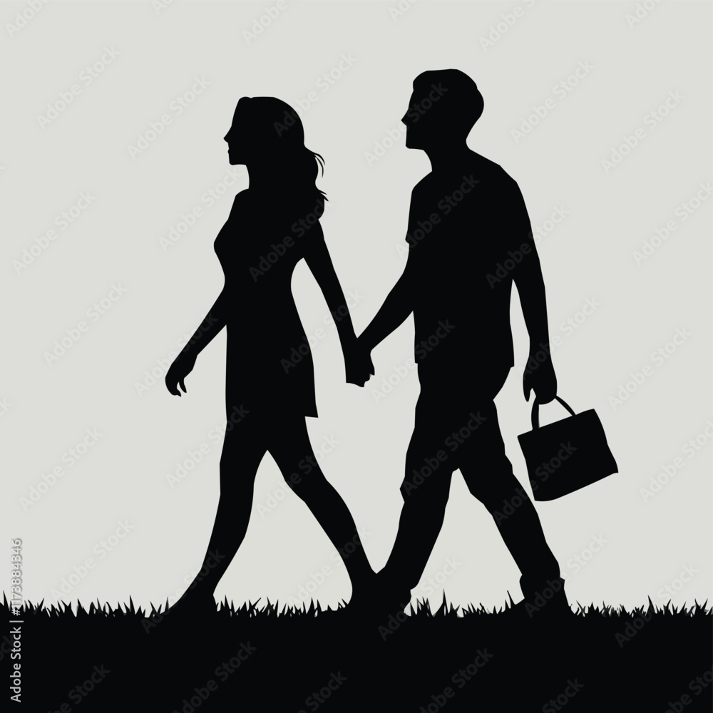 Love Heart Silhouette Vector – Perfect for Valentine's Cards Love Heart Silhouette Vector – Perfect for Valentine's Cards