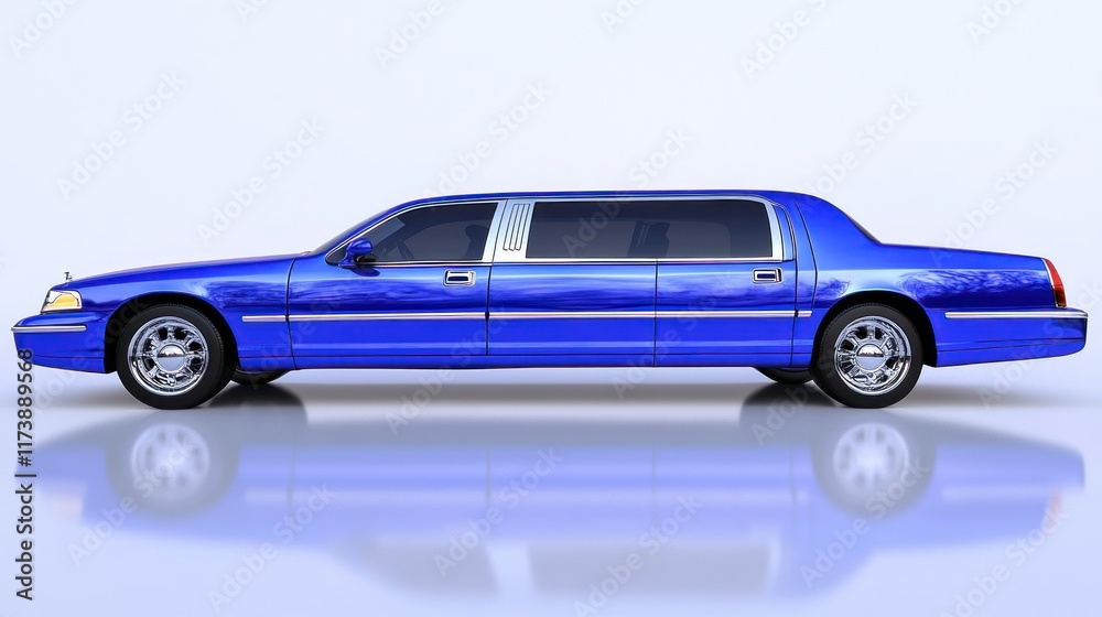 A sleek blue limousine perfect for weddings, proms, or corporate events. Its extended length offers luxurious travel for larger groups. A sleek blue limousine perfect for weddings, proms, or corporate events. Its extended length offers luxurious travel for larger groups.