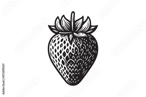 strawberry healthy fruit nature outline 