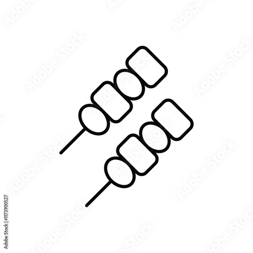 Skewer vector icon