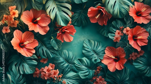 hibiscus flower red bloom exotic nature