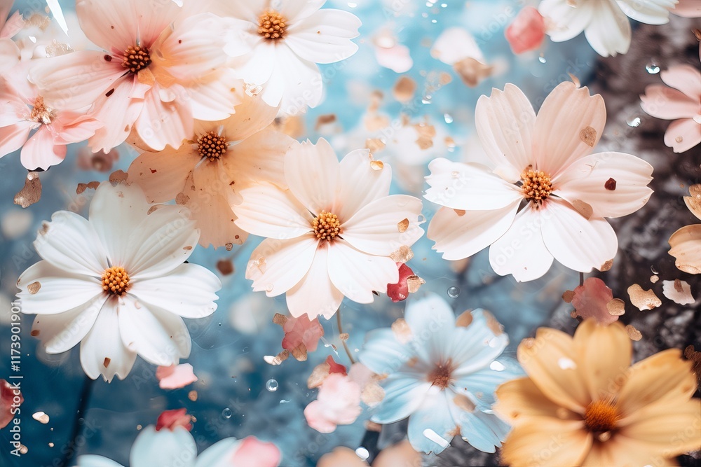 Blossoms dance in the soft light of spring's gentle embrace. Generative AI Blossoms dance in the soft light of spring's gentle embrace. Generative AI