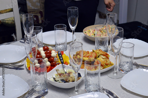 table set for a party
