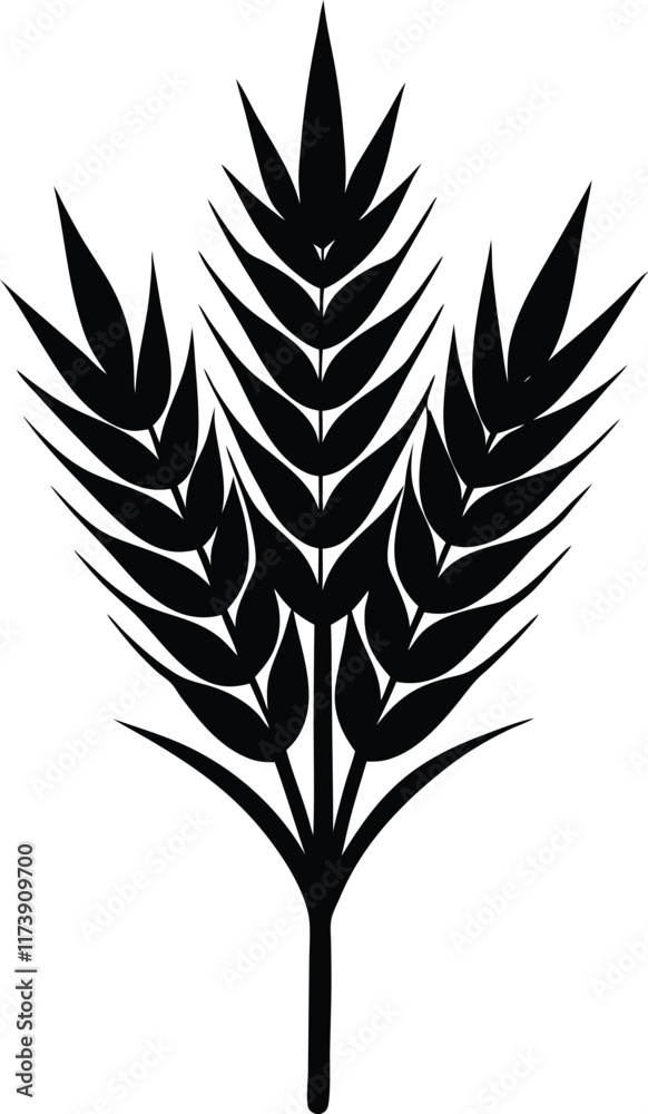 Teff silhouette vector illustration Teff silhouette vector illustration