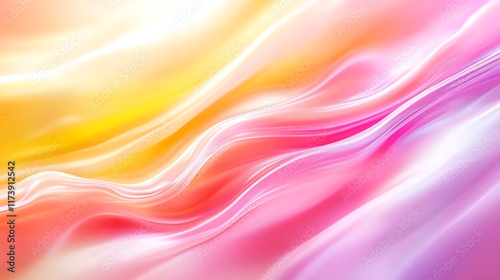 Abstract background with flowing, vibrant pink, yellow, and orange waves. Abstract background with flowing, vibrant pink, yellow, and orange waves.
