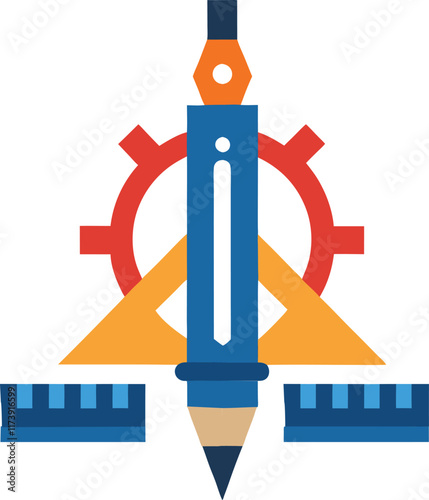 Top tier designer tool vector illustration