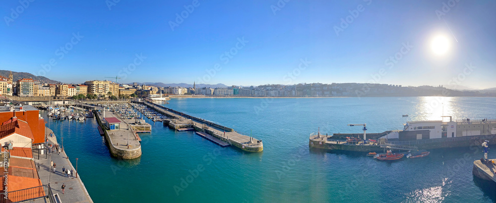 Fototapeta premium donostia san sebastian puerto y aquarium vista panorámica IMG_9455-as25