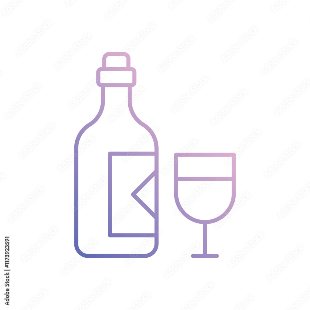 Wine vector icon Wine vector icon