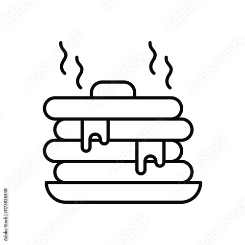 Pancakes vector icon