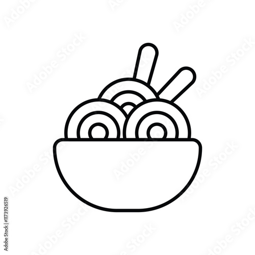 Noodles vector icon