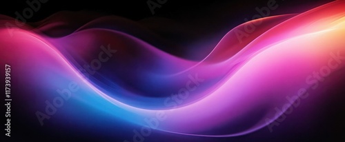 Abstract Background with Purple Pink Blue Waves Grainy Texture Vibrant Digital Art Design