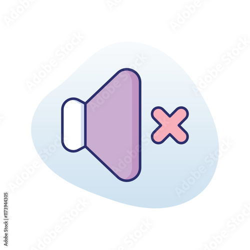 Mute vector icon