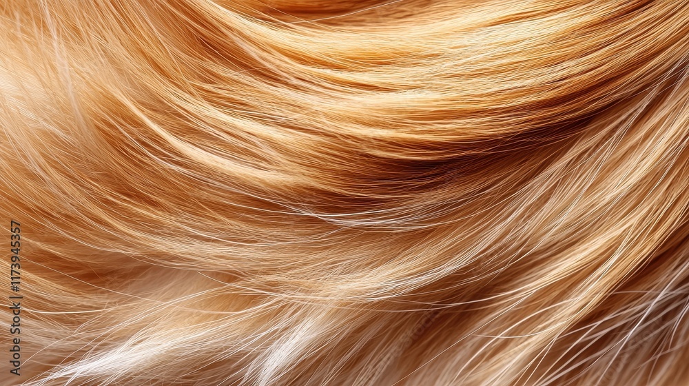 Naklejka premium Closeup of Soft Orange Cat Fur Showing Detail and Texture