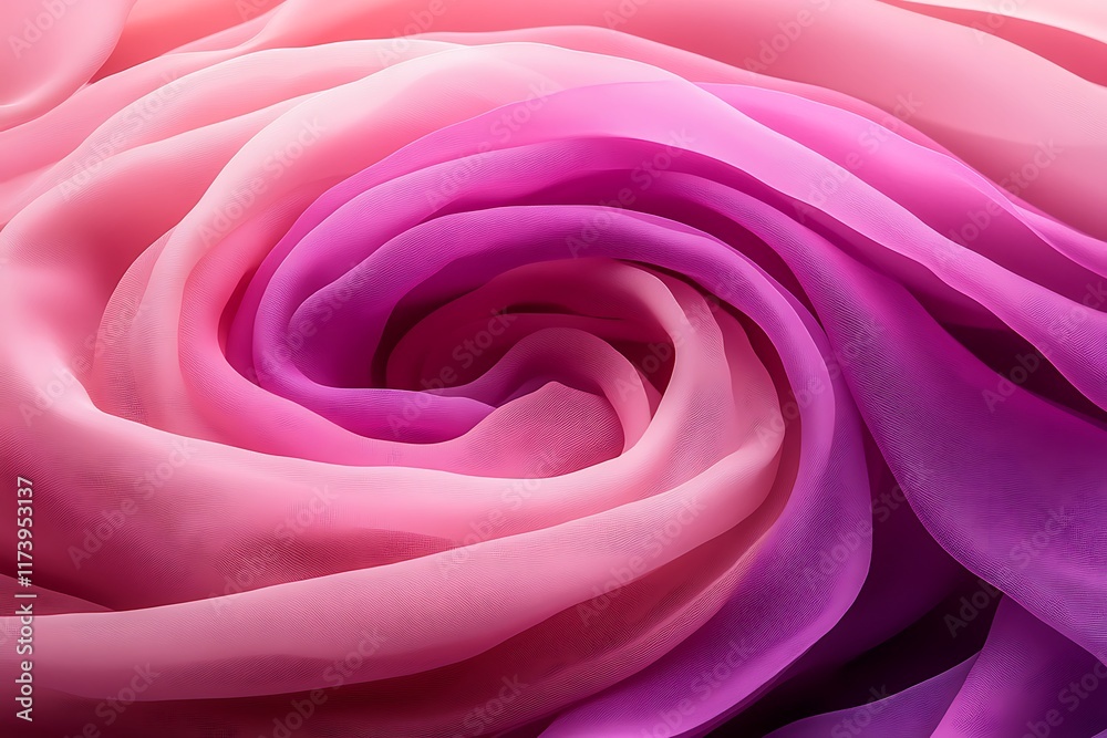 Swirling fabric in pink and purple hues, soft texture. Swirling fabric in pink and purple hues, soft texture.