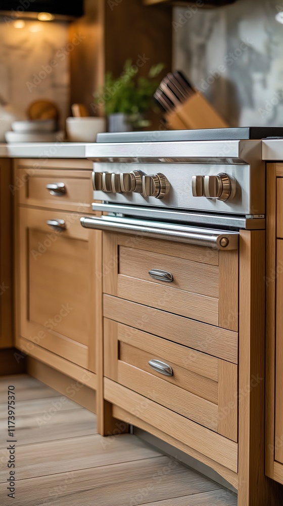 Modern kitchen design featuring elegant cabinetry and a stylish stove for culinary creativity in a contemporary home setting Modern kitchen design featuring elegant cabinetry and a stylish stove for culinary creativity in a contemporary home setting