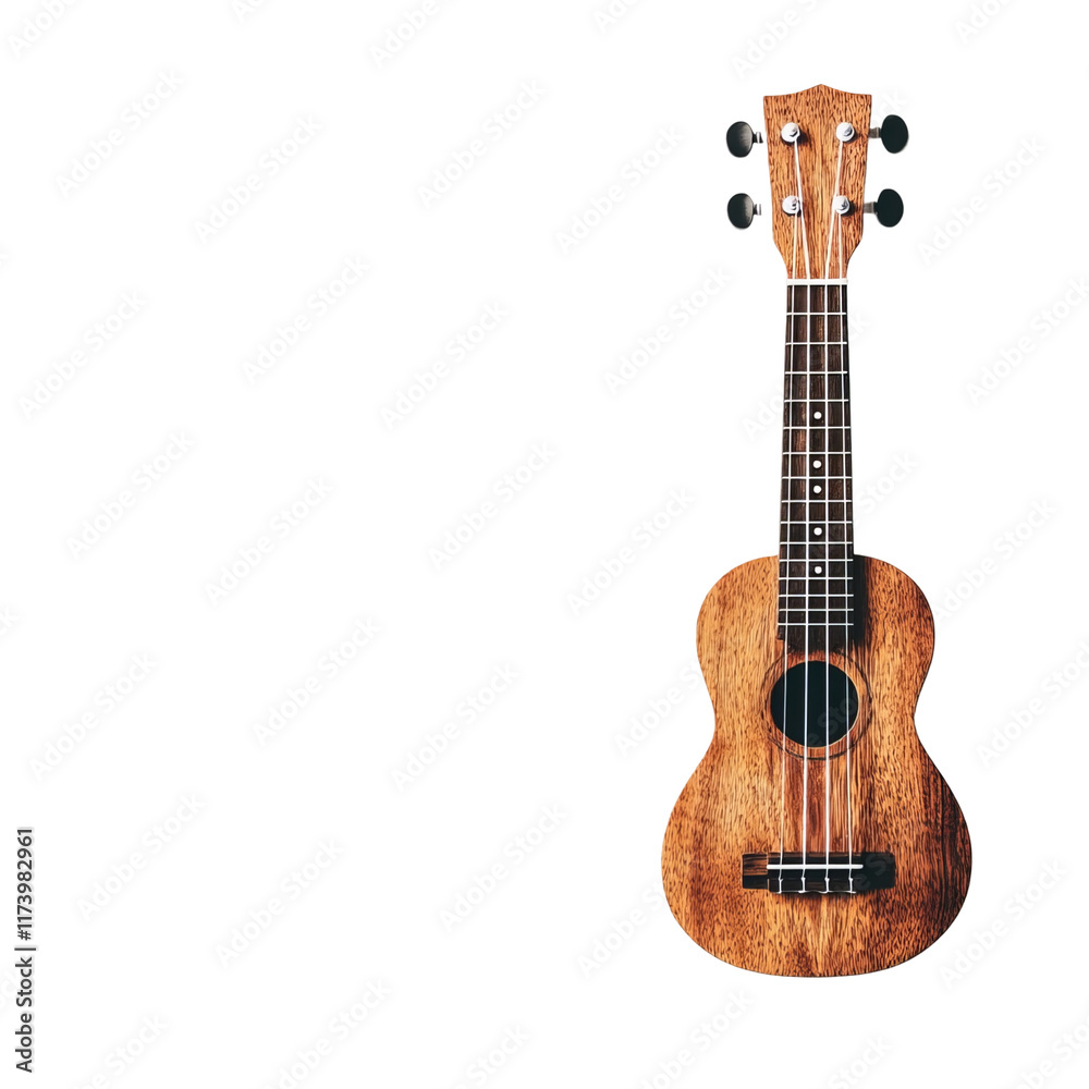 Fototapeta premium a classic ukulele in white background