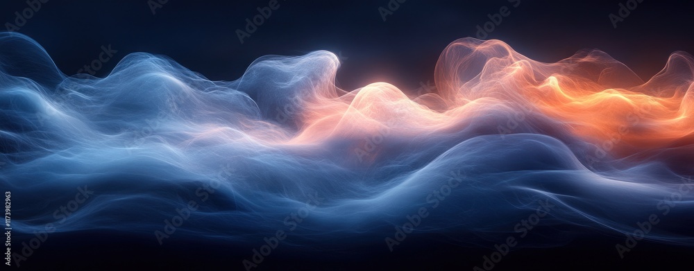 Glowing Blue Gradient Abstract Background with Dreamlike Flowing Shapes and Textures Glowing Blue Gradient Abstract Background with Dreamlike Flowing Shapes and Textures