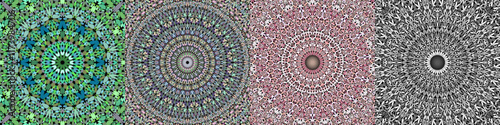 Geometric floral mandala background collection