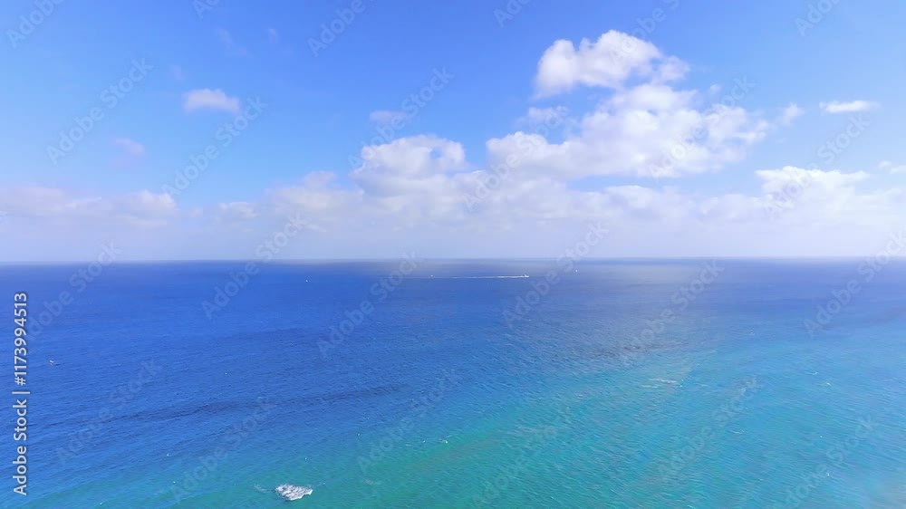 drone view of clouds in blue sky over ocean drone view of clouds in blue sky over ocean