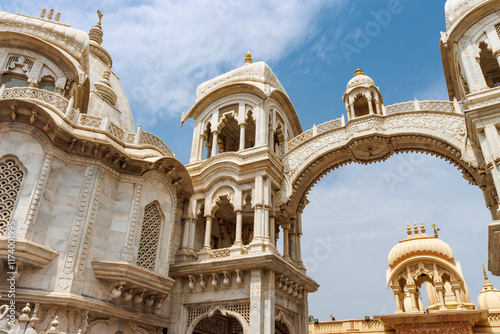 Exterior of the Sri Sri Krishna Balaram Mandir temple in Vrindavan, Uttar Pradesh, India, Asia photo