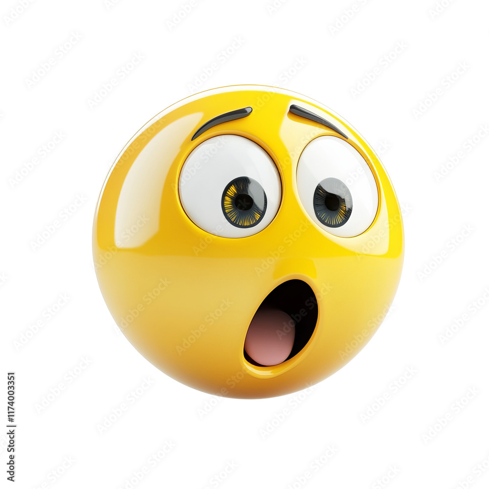 Very surprised by the animated emoji white background Very surprised by the animated emoji white background