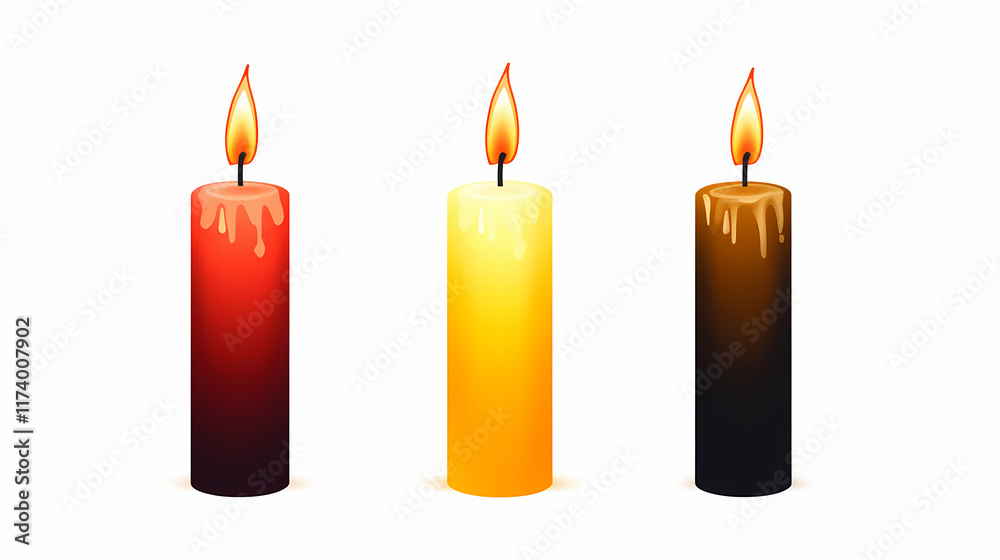 Candle silhouette. candelabrum object with bright candlelight on white background. Candescent. Illustration Candle silhouette. candelabrum object with bright candlelight on white background. Candescent. Illustration