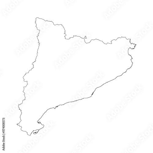 Catalonia blank outline map