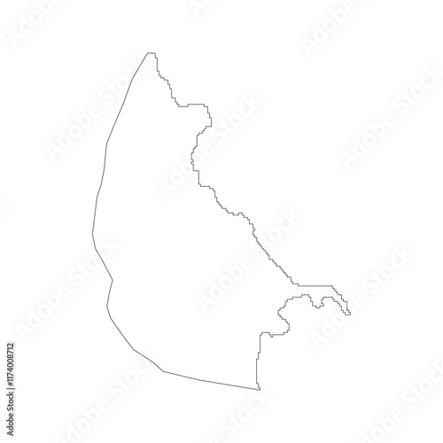 Melilla blank outline map photo