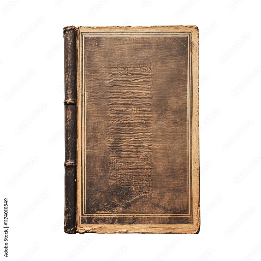 Fototapeta premium vintage book with no title in the cover white background