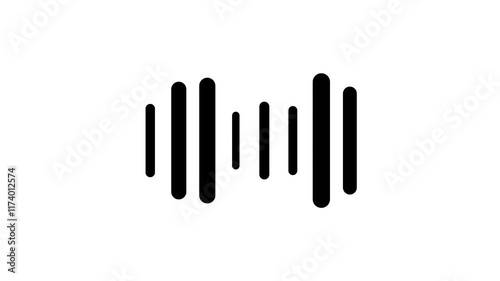 music sound wave or audio wavefrom spectrum. Voice vibration sound wave icon stereo equalizer. digital minimalist voice and soundtrack transparent background 4K