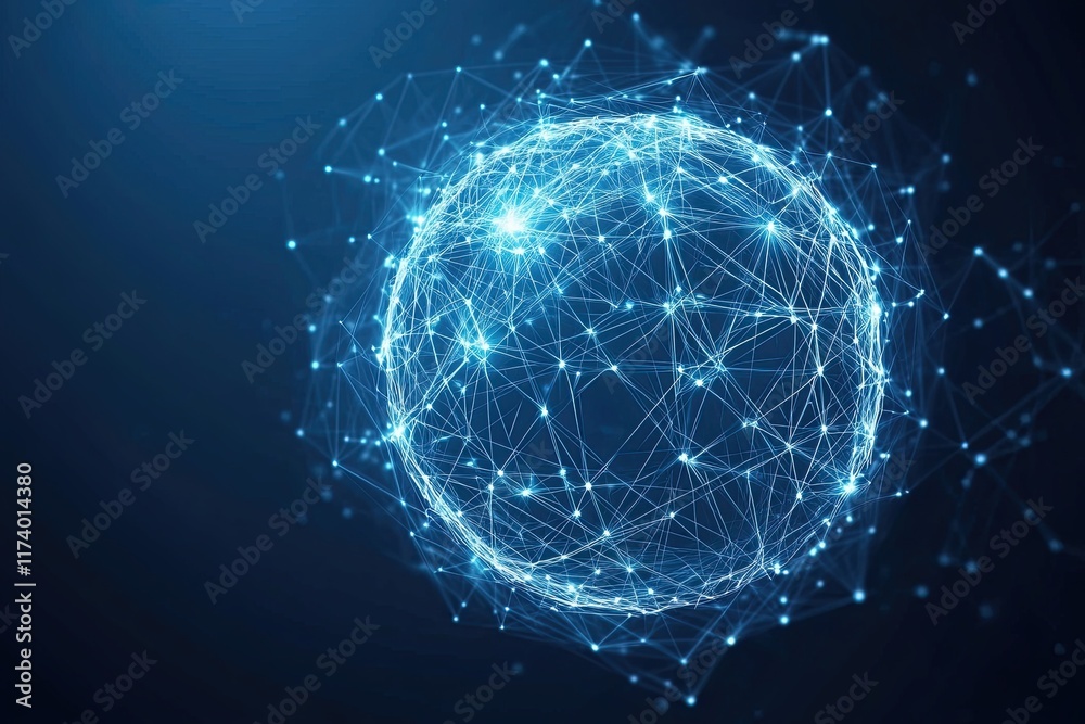 A soccer ball representing the interconnectedness of the internet, symbolizing a digital bet concept A soccer ball representing the interconnectedness of the internet, symbolizing a digital bet concept