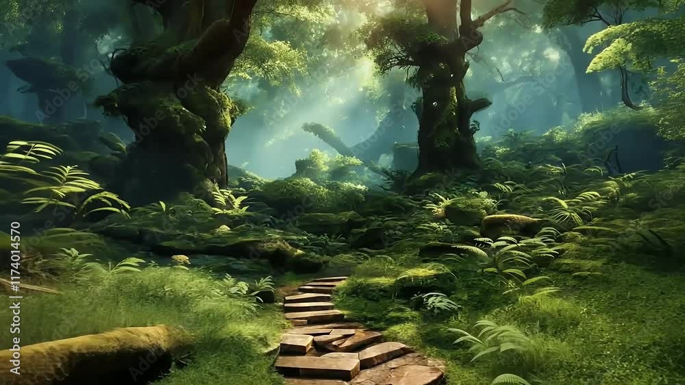 mesmerizing digital forest concept video featuring magical artwork perfect games fantasy settings immersive creative storytelling