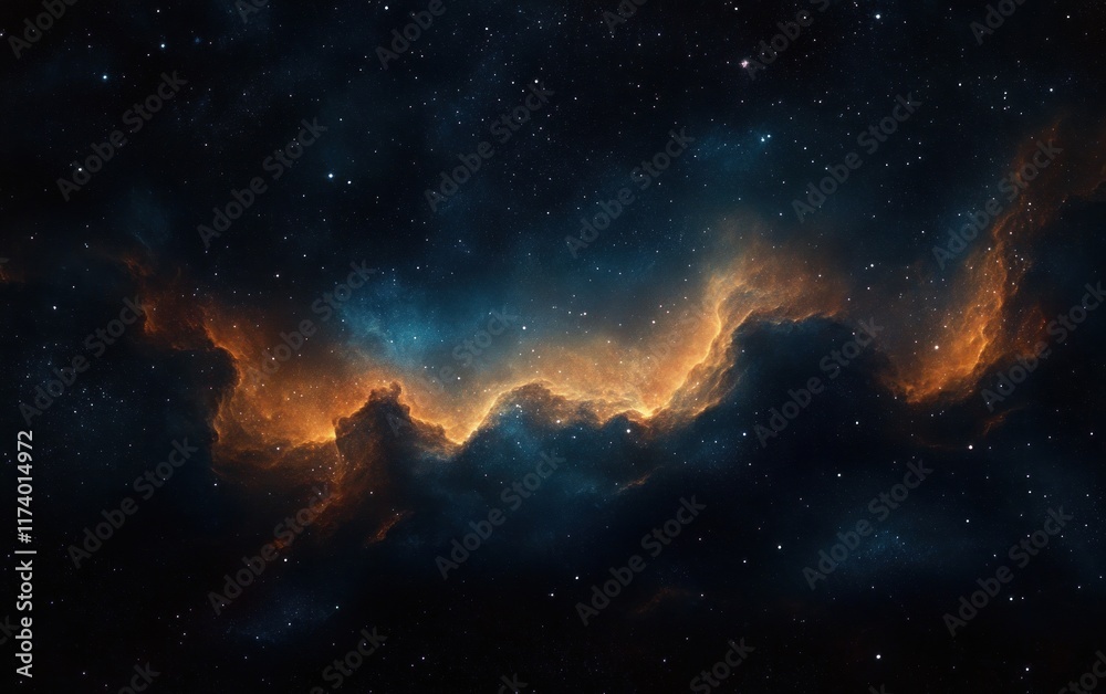 Fototapeta premium Cosmic Nebula Artwork with Stars and Galaxies in Deep Space